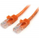 Startech.Com Snagless Cat5e UTP Patch cable - RJ-45 (M) - RJ-45 (M) - 0.9 m - UTP - ( CAT 5e ) - Orange - Category 5e - 3 ft - 1 x RJ-45 Male - 1 x RJ-45 Male - Orange - RoHS Compliance 45PATCH3OR
