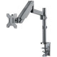Manhattan TV & Monitor Mount, Desk, Full Motion (Gas Spring), 1 screen, Screen Sizes: 10-27" , Black, Clamp or Grommet Assembly,VESA 75x75 to 100x100mm, Max 8kg, Lifetime Warranty - 1 Display(s) Supported - 17" to 32" Screen Support - 1