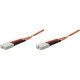 Intellinet Network Solutions Fiber Optic Patch Cable, SC/SC, OM2, 50/125, MultiMode, Duplex, Orange, 3 ft (1 m) - LSZH Jacket Material 470001