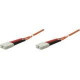 Intellinet Network Solutions Fiber Optic Patch Cable, SC/SC, OM2, 50/125, MultiMode, Duplex, Orange, 10 ft (3 m) - LSZH Jacket Material 470025