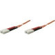 Intellinet Network Solutions Fiber Optic Patch Cable, SC/SC, OM2, 50/125, MultiMode, Duplex, Orange, 33 ft (10 m) - LSZH Jacket Material 470049