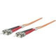 Intellinet Network Solutions Fiber Optic Patch Cable, ST/ST, OM2, 50/125, MultiMode, Duplex, Orange, 33 ft (10 m) - LSZH Jacket Material 470094