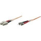 Intellinet Network Solutions Fiber Optic Patch Cable, LC/LC, OM2, 50/125, MultiMode, Duplex, Orange, 7 ft (2 m) - LSZH Jacket Material 470117