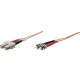 Intellinet Network Solutions Fiber Optic Patch Cable, LC/LC, OM2, 50/125, MultiMode, Duplex, Orange, 10 ft (3 m) - LSZH Jacket Material 470124