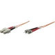 Intellinet Network Solutions Fiber Optic Patch Cable, LC/LC, OM2, 50/125, MultiMode, Duplex, Orange, 33 ft (10 m) - LSZH Jacket Material 470148