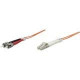 Intellinet Network Solutions Fiber Optic Patch Cable, LC/ST, OM2, 50/125, MultiMode, Duplex, Orange, 3 ft (1 m) - LSZH Jacket Material 470360