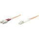 Intellinet Network Solutions Fiber Optic Patch Cable, LC/SC, OM2, 50/125, MultiMode, Duplex, Orange, 14 ft (5 m) - LSZH Jacket Material 470391