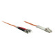 Intellinet Network Solutions Fiber Optic Patch Cable, LC/ST, OM2, 50/125, MultiMode, Duplex, Orange, 14 ft (5 m) - LSZH Jacket Material 470438