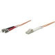 Intellinet Network Solutions Fiber Optic Patch Cable, LC/ST, OM2, 50/125, MultiMode, Duplex, Orange, 33 ft (10 m) - LSZH Jacket Material 470445