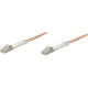 Intellinet Network Solutions Fiber Optic Patch Cable, LC/LC, OM1, 62.5/125, Multimode, Duplex, Orange, 3 ft (1 m) - LSZH Jacket Material 471206