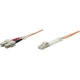 Intellinet Network Solutions Fiber Optic Patch Cable, LC/SC, OM1, 62.5/125, Multimode, Duplex, Orange, 10 ft (3 m) - LSZH Jacket Material 471275
