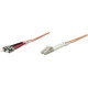 Intellinet Network Solutions Fiber Optic Patch Cable, LC/ST, OM1, 62.5/125, Multimode, Duplex, Orange, 3 ft (1 m) - LSZH Jacket Material 471305