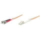 Intellinet Network Solutions Fiber Optic Patch Cable, LC/ST, OM1, 62.5/125, Multimode, Duplex, Orange, 33 ft (10 m) - LSZH Jacket Material 471343