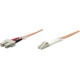 Intellinet Network Solutions Fiber Optic Patch Cable, LC/SC, OM1, 62.5/125, Multimode, Duplex, Orange, 66 ft (20 m) - LSZH Jacket Material 473033