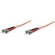 Intellinet Network Solutions Fiber Optic Patch Cable, ST/ST, OM1, 62.5/125, Multimode, Duplex, Orange, 66 ft (20 m) - LSZH Jacket Material 474214