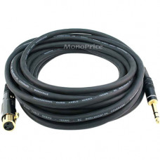 Monoprice 25ft Premier Series XLR Female to 1/4inch TRS Male 16AWG Cable (Gold Plated) - 25 ft 6.35mm/XLR Audio Cable for Audio Device - First End: 1 x XLR Female Audio - Second End: 1 x 6.35mm Male Audio - Shielding - Gold Plated Connector 4772