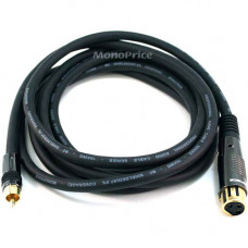 Monoprice 10ft Premier Series XLR Female to RCA Male 16AWG Cable (Gold Plated) - 10 ft RCA/XLR Audio Cable for Audio Device - First End: 1 x XLR Female Audio - Second End: 1 x RCA Male Audio/Video - Shielding - Gold Plated Connector 4786