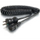 C2g 4ft 16 AWG Coiled Hospital Grade Power Cord (NEMA 5-15P to IEC320C13) - Black - For Computer, Monitor, Printer, Scanner - 125 V AC / 13 A - Black - 4 ft Cord Length - RoHS Compliance 48068