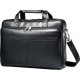Samsonite Carrying Case (Briefcase) for 15.6" Notebook - Black - Leather - Checkpoint Friendly - Shoulder Strap, Handle - 11.6" Height x 15.8" Width x 2.5" Depth 48073-1041