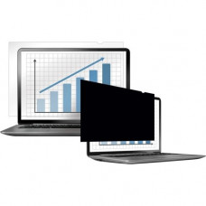Fellowes PrivaScreen&trade; Blackout Privacy Filter - 13.3" Wide - For 13.3" Widescreen LCD Notebook - 16:10 - Fingerprint Resistant, Scratch Protection - PET (Film) - Black - TAA Compliant 4814301