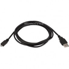 Monoprice 6ft USB 2.0 A Male to Micro 5pin Male 28/28AWG Cable - 6 ft USB Data Transfer Cable for Cellular Phone - First End: 1 x Type A Male USB - Second End: 1 x Type B Male Micro USB - Shielding - Gold Plated Connector 4868