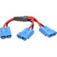 Tripp Lite 1ft Y Splitter Cable for select BatteryPacks 175A DC Connectors Blue - For Battery - 48 V DC / 175 A - Black, Blue 48VDCSPLITTER