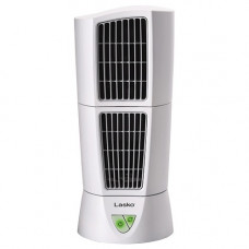 Lasko 4917 Desktop Tower Fan - 152.4 mm Diameter - 3 Speed - Pivoting Head, Oscillating - White 4917