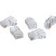 4XEM 1000PK Cat5e RJ45 Ethernet Plugs/Connectors - 1000 Pack - 1 x RJ-45 Male - Clear 4X1000PKC5E