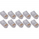 4XEM 50 Pack Cat6 RJ45 Modular Ethernet Plugs for Stranded or Solid CAT6 Cable - 50 Pack Modular RJ45 Ethernet ends for Cat6 stranded or solid CAT6 cable - 1 x RJ-45 Male - Gold-plated Contacts - RoHS Compliance 4X50PKC6
