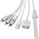 4XEM 30-Pin To RCA Composite Audio/Video Plus USB Charging For iPhone/iPod/iPad - 5.91 ft Proprietary/RCA/USB AV/Data Transfer Cable for Audio/Video Device, TV, iPod, iPad, iPhone, Speaker, Mac mini - First End: 1 x Male USB, First End: 1 x Proprietary Co