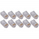 4XEM 50 Pack Cat5E RJ45 Modular Ethernet Plugs for Stranded or Solid CAT5E Cable - 50 Pack Modular RJ45 Ethernet ends for Cat5E stranded or solid CAT5E cable - 1 x RJ-45 Male - Gold-plated Contacts - RoHS Compliance 4X50PKC5E