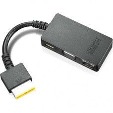 Lenovo ThinkPad OneLink Adapter - Video/Power/Network Cable for Network Device, Video Device, Notebook - First End: 1 x Male Proprietary Connector - Second End: 1 x RJ-45 Female Network, Second End: 1 x HD-15 Female VGA, Second End: 1 x Female Power 4X90G