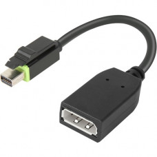 Lenovo ThinkStation Mini DP to DP Adapter - DisplayPort/Mini DisplayPort A/V Cable for Audio/Video Device, Graphics Card, Workstation - First End: 1 x DisplayPort Female Digital Audio/Video - Second End: 1 x Mini DisplayPort Male Digital Audio/Video - Bla