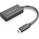 Lenovo USB-C to HDMI 2.0b Adapter - 9.40" HDMI/USB A/V Cable for Audio/Video Device, Notebook, Monitor, Projector - First End: 1 x Type C Male USB - Second End: 1 x HDMI (Type A) Female Digital Audio/Video - Black 4X90R61022