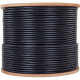 4XEM Cat 5E 1000ft (305 m) Bulk cable (Black) - 1000 ft Category 5e Network Cable for Network Device, Home Theater System, Desktop Computer - Bare Wire - Bare Wire - 1.2 Gbit/s - CMG - 24 AWG - Black 4XCAT5E1000BK