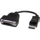 4XEM DisplayPort To DVI-D Dual Link Adapter - 8" DisplayPort/DVI Video Cable for Monitor, Projector, Video Device, TV - First End: 1 x DisplayPort Male Digital Audio/Video - Second End: 1 x DVI-D (Dual-Link) Female Digital Video - Shielding - Black 4