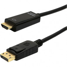 4XEM 4K Displayport to HDMI Cable 3ft - 3 ft DisplayPort/HDMI A/V Cable for Projector, TV, Monitor, Notebook, Audio/Video Device, HDTV, DVD Player, Blu-ray Player - First End: 1 x 19-pin HDMI Male Digital Audio/Video - Second End: 1 x 20-pin DisplayPort M