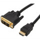 4XEM HDMI to DVI-D Cable 15ft - 15 ft DVI/HDMI Video Cable for Video Device, Notebook, Monitor, Projector - First End: 1 x DVI-D Male Digital Video - Second End: 1 x HDMI Male Digital Audio/Video - Supports up to 1920 x 1080 - Shielding - Gold Plated Conn