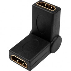 4XEM 90 Degree Swivel HDMI A Female To HDMI A Female Adapter - 1 x HDMI (Type A) Female Digital Audio/Video - 1 x HDMI (Type A) Female Digital Audio/Video - Gold Connector - Black 4XHDMIFFSWIVEL