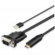 4XEM HDMI to VGA 6FT Cable with USB Audio - 6 ft HDMI/USB/VGA Video Cable for Video Device, Monitor, Computer, Home Theater System - First End: 1 x HDMI Male Digital Video, First End: 1 x Type A Male USB - Second End: 1 x 15-pin DB-15 Male VGA - Shielding