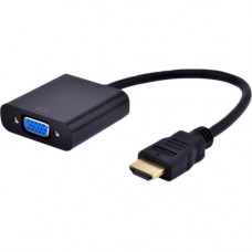 4XEM HDMI To VGA Adapter - Black - HDMI/VGA A/V Cable for Audio/Video Device, Projector, Monitor, Ultrabook, Notebook, TV - First End: 1 x HDMI Male Digital Audio/Video - Second End: 1 x HD-15 Female VGA - Supports up to 1920 x 1080 - Black 4XHDMIVGAFAB