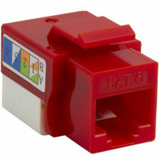 4XEM 10 pack Cat6 RJ45 Keystone Jack UTP 110-Type (Red) - 10 Pack - 1 x RJ-45 Female - Red 4XKJC6RD10PK