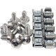 4XEM 50 Pkg M5 Rack Mounting Screws and Cage Nuts For Server Racks/Cabinets - Rack Screw - Philips - Stainless Steel 4XM5CAGENUTS