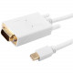 4XEM 10FT Active Mini DisplayPort To VGA Adapter Cable - 10 ft Mini DisplayPort/VGA Video Cable for Video Device, Monitor, TV, MacBook, MacBook Pro, MacBook Air, Projector - First End: 1 x HD-15 Male VGA - Second End: 1 x Mini DisplayPort Male Digital Aud