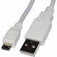 4XEM Micro USB Cable - 6 ft USB Data Transfer Cable for Cellular Phone - First End: 1 x Type A Male USB - Second End: 1 x Type B Male Micro USB - White - 1 Pack - RoHS Compliance 4XMUSB6WH