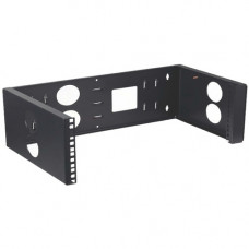 4XEM 4U Wall Mount for Rackmount Equipment, Network Equipment - Black - 19" Wall Mounted 4U Open Rack With Swing Hinge For Easy Installation 4XOPENWALL4U