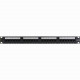 4XEM 24 Port CAT5E Rackmount Patch Panel - Black - Steel - 24 x RJ-45 Port(s) 4XRMC5EPP24