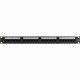 4XEM 24 Port CAT5E Rackmount Patch Panel - Black - Steel - 24 x RJ-45 Port(s) 4XRMC5EPP24