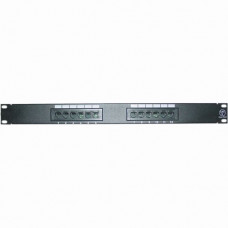 4XEM 12 Port CAT6 Rackmount Patch Panel - Black - Steel - 12 x RJ-45 Port(s) 4XRMC6PP12