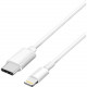 4XEM USB 3.1 Type-C to 8-Pin Lightning Cable - 3FT - 3 ft Lightning/USB Data Transfer Cable for iPhone, iPod, iPad - First End: 1 x Type C Male USB - Second End: 1 x Lightning Male Proprietary Connector - White 4XUSBC8PIN3